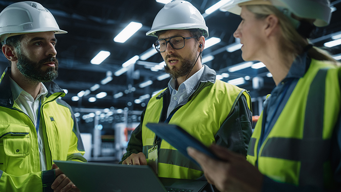 Engineers planning an equipment move